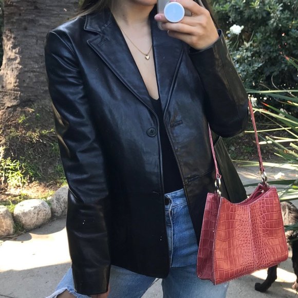 GAP Jackets & Blazers - SOLD Gap Leather Blazer